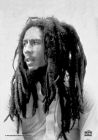 Drapeau BOB MARLEY - Black And White