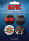 Pack de 4 Badges AC/DC